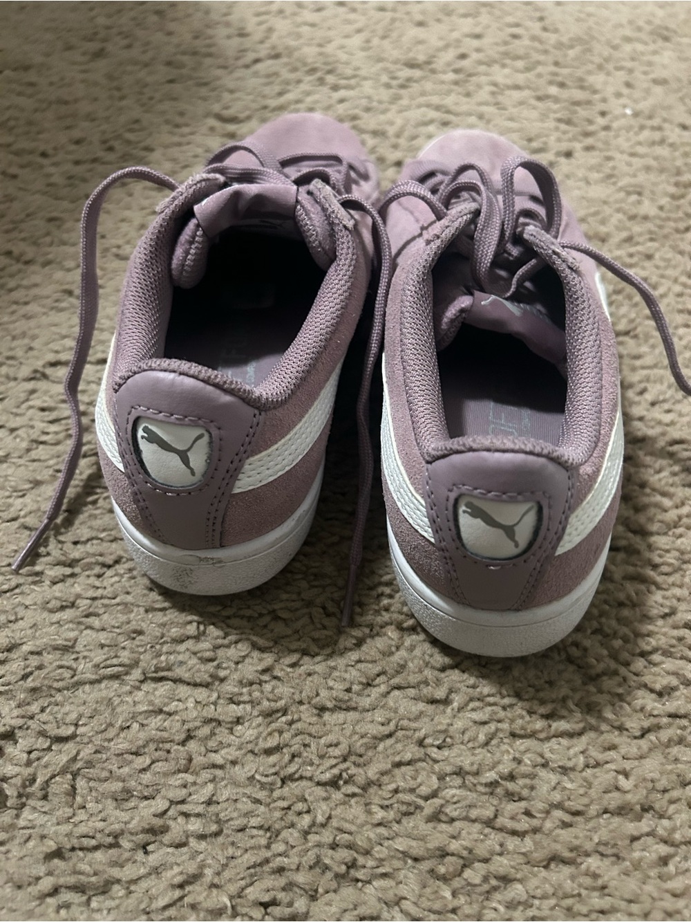 Puma Women's Suede Sneakers in Mauve - Picture 3 of 4